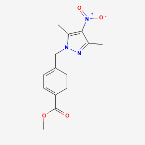 molecular formula C14H15N3O4 B3006388 methyl 4-[(3,5-dimethyl-4-nitro-1H-pyrazol-1-yl)methyl]benzoate CAS No. 879773-55-4