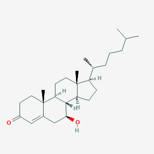 molecular formula C27H44O2 B030064 7β-羟基胆固醇-4-烯-3-酮 CAS No. 25876-54-4