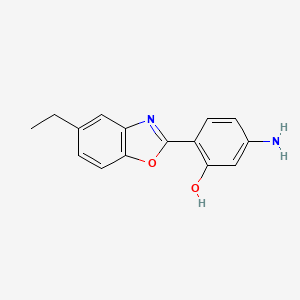 molecular formula C15H14N2O2 B3006402 5-Amino-2-(5-ethyl-benzooxazol-2-yl)-phenol CAS No. 355391-80-9