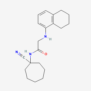 molecular formula C20H27N3O B3006410 N-(1-cyanocycloheptyl)-2-[(5,6,7,8-tetrahydronaphthalen-1-yl)amino]acetamide CAS No. 1197764-50-3