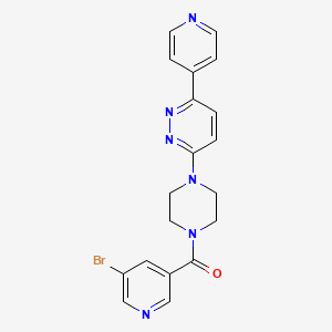 (5-Bromopyridin-3-yl)(4-(6-(pyridin-4-yl)pyridazin-3-yl)piperazin-1-yl)methanone