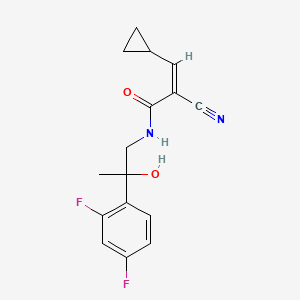 (Z)-2-Cyano-3-cyclopropyl-N-[2-(2,4-difluorophenyl)-2-hydroxypropyl]prop-2-enamide