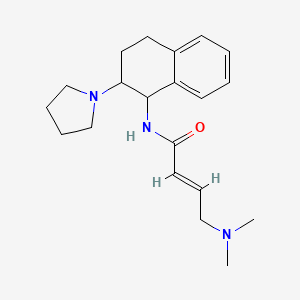 (E)-4-(Dimethylamino)-N-(2-pyrrolidin-1-yl-1,2,3,4-tetrahydronaphthalen-1-yl)but-2-enamide