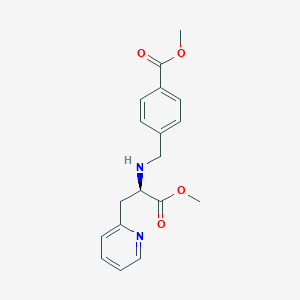 molecular formula C18H20N2O4 B3006459 Methyl 4-[[[(2R)-1-methoxy-1-oxo-3-pyridin-2-ylpropan-2-yl]amino]methyl]benzoate CAS No. 2170006-62-7