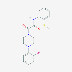 molecular formula C19H20FN3O2S B3006461 2-(4-(2-fluorophenyl)piperazin-1-yl)-N-(2-(methylthio)phenyl)-2-oxoacetamide CAS No. 941998-85-2