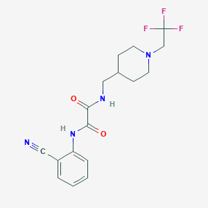 molecular formula C17H19F3N4O2 B3006468 N'-(2-Cyanophenyl)-N-[[1-(2,2,2-trifluoroethyl)piperidin-4-yl]methyl]oxamide CAS No. 2320465-52-7