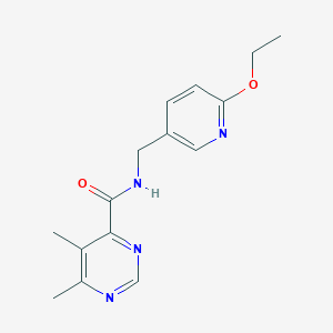 molecular formula C15H18N4O2 B3006488 N-[(6-Ethoxypyridin-3-yl)methyl]-5,6-dimethylpyrimidine-4-carboxamide CAS No. 2415524-23-9