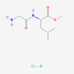 molecular formula C9H19ClN2O3 B3006492 methyl (2S)-2-(2-aminoacetamido)-4-methylpentanoate hydrochloride CAS No. 4249-25-6