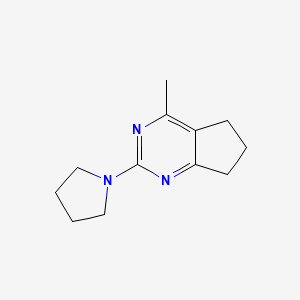 molecular formula C12H17N3 B3006536 4-methyl-2-(1-pyrrolidinyl)-6,7-dihydro-5H-cyclopenta[d]pyrimidine CAS No. 866049-24-3