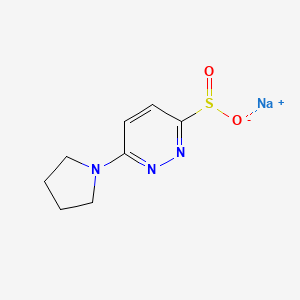 molecular formula C8H10N3NaO2S B3006547 Sodium 6-(pyrrolidin-1-yl)pyridazine-3-sulfinate CAS No. 2219379-82-3