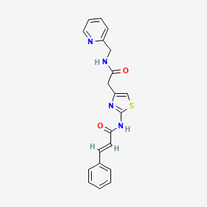 N-(4-(2-oxo-2-((pyridin-2-ylmethyl)amino)ethyl)thiazol-2-yl)cinnamamide