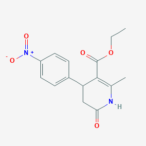 molecular formula C15H16N2O5 B3006558 Ethyl 2-methyl-4-(4-nitrophenyl)-6-oxo-1,4,5,6-tetrahydropyridine-3-carboxylate CAS No. 313967-69-0