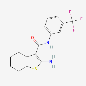 2-amino-N-[3-(trifluoromethyl)phenyl]-4,5,6,7-tetrahydro-1-benzothiophene-3-carboxamide