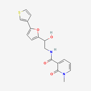 molecular formula C17H16N2O4S B3006561 N-(2-hydroxy-2-(5-(thiophen-3-yl)furan-2-yl)ethyl)-1-methyl-2-oxo-1,2-dihydropyridine-3-carboxamide CAS No. 2034568-86-8