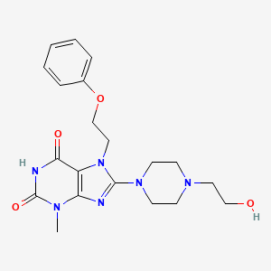 8-[4-(2-Hydroxyethyl)piperazin-1-yl]-3-methyl-7-(2-phenoxyethyl)purine-2,6-dione