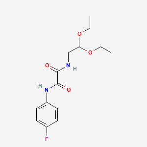 molecular formula C14H19FN2O4 B3006616 N-(2,2-diethoxyethyl)-N'-(4-fluorophenyl)oxamide CAS No. 898357-48-7