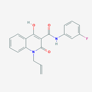N-(3-fluorophenyl)-4-hydroxy-2-oxo-1-(prop-2-en-1-yl)-1,2-dihydroquinoline-3-carboxamide