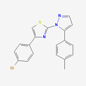 4-(4-bromophenyl)-2-[5-(4-methylphenyl)-1H-pyrazol-1-yl]-1,3-thiazole