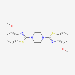 4-Methoxy-2-[4-(4-methoxy-7-methyl-1,3-benzothiazol-2-yl)piperazin-1-yl]-7-methyl-1,3-benzothiazole