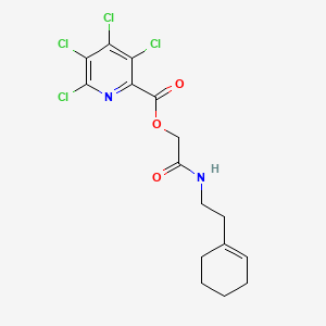 [2-[2-(Cyclohexen-1-yl)ethylamino]-2-oxoethyl] 3,4,5,6-tetrachloropyridine-2-carboxylate