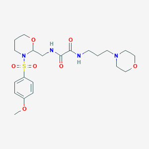 N1-((3-((4-methoxyphenyl)sulfonyl)-1,3-oxazinan-2-yl)methyl)-N2-(3-morpholinopropyl)oxalamide