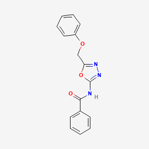 molecular formula C16H13N3O3 B3006686 N-(5-(phenoxymethyl)-1,3,4-oxadiazol-2-yl)benzamide CAS No. 1286717-23-4