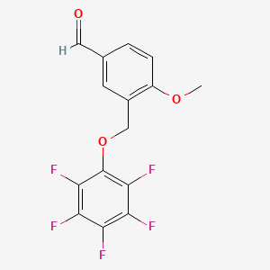 molecular formula C15H9F5O3 B3006734 4-Methoxy-3-[(pentafluorophenoxy)methyl]benzaldehyde CAS No. 329222-68-6