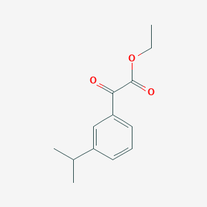 molecular formula C13H16O3 B3006743 Ethyl 3-iso-propylbenzoylformate CAS No. 1256481-01-2
