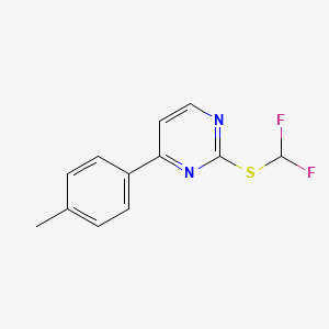 molecular formula C12H10F2N2S B3006758 Difluoromethyl 4-(4-methylphenyl)-2-pyrimidinyl sulfide CAS No. 477859-74-8