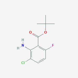 molecular formula C11H13ClFNO2 B3006764 Tert-butyl 2-amino-3-chloro-6-fluorobenzoate CAS No. 2248400-78-2