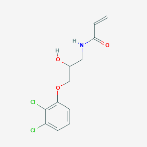 molecular formula C12H13Cl2NO3 B3006799 N-[3-(2,3-Dichlorophenoxy)-2-hydroxypropyl]prop-2-enamide CAS No. 2411263-86-8