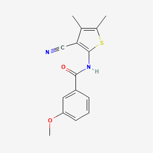 molecular formula C15H14N2O2S B3006814 N-(3-cyano-4,5-dimethylthiophen-2-yl)-3-methoxybenzamide CAS No. 329221-68-3