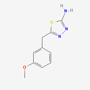 molecular formula C10H11N3OS B3006843 5-[(3-Methoxyphenyl)methyl]-1,3,4-thiadiazol-2-amine CAS No. 299933-82-7