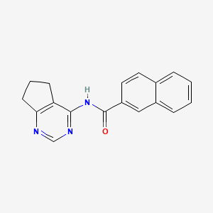 molecular formula C18H15N3O B3006851 N-(6,7-dihydro-5H-cyclopenta[d]pyrimidin-4-yl)-2-naphthamide CAS No. 955768-26-0