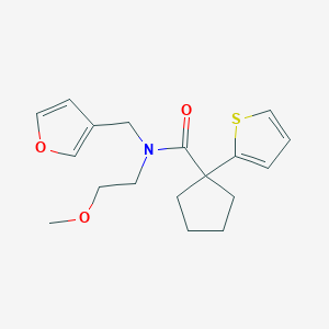 molecular formula C18H23NO3S B3006868 N-(furan-3-ylmethyl)-N-(2-methoxyethyl)-1-(thiophen-2-yl)cyclopentanecarboxamide CAS No. 1421507-17-6