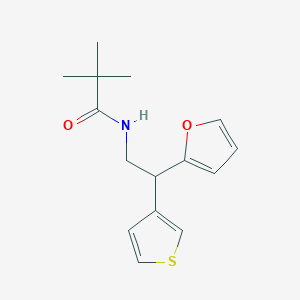 molecular formula C15H19NO2S B3006901 N-[2-(furan-2-yl)-2-(thiophen-3-yl)ethyl]-2,2-dimethylpropanamide CAS No. 2097868-51-2