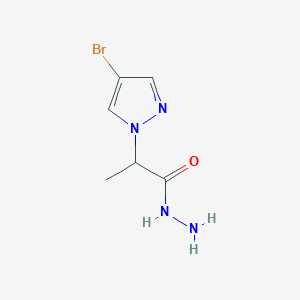 molecular formula C6H9BrN4O B3006962 2-(4-bromo-1H-pyrazol-1-yl)propanehydrazide CAS No. 1005583-36-7