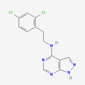 molecular formula C13H11Cl2N5 B3006986 N-[2-(2,4-dichlorophenyl)ethyl]-1H-pyrazolo[3,4-d]pyrimidin-4-amine CAS No. 732270-05-2
