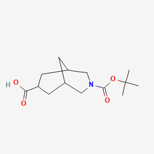 molecular formula C14H23NO4 B3007022 3-[(Tert-butoxy)carbonyl]-3-azabicyclo[3.3.1]nonane-7-carboxylic acid CAS No. 1068584-98-4