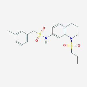 molecular formula C20H26N2O4S2 B3007071 N-(1-(propylsulfonyl)-1,2,3,4-tetrahydroquinolin-7-yl)-1-(m-tolyl)methanesulfonamide CAS No. 946227-10-7