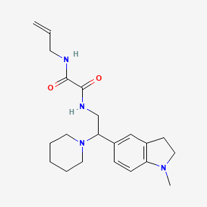molecular formula C21H30N4O2 B3007100 N1-allyl-N2-(2-(1-methylindolin-5-yl)-2-(piperidin-1-yl)ethyl)oxalamide CAS No. 922558-99-4
