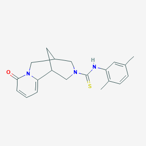 molecular formula C20H23N3OS B3007112 N-(2,5-dimethylphenyl)-6-oxo-7,11-diazatricyclo[7.3.1.0^{2,7}]trideca-2,4-diene-11-carbothioamide CAS No. 399002-50-7