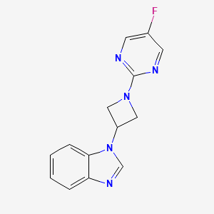 molecular formula C14H12FN5 B3007225 1-[1-(5-Fluoropyrimidin-2-yl)azetidin-3-yl]benzimidazole CAS No. 2380083-62-3