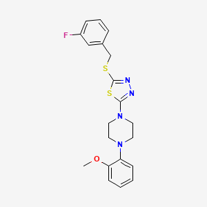 2-((3-Fluorobenzyl)thio)-5-(4-(2-methoxyphenyl)piperazin-1-yl)-1,3,4-thiadiazole