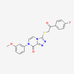 3-((2-(4-fluorophenyl)-2-oxoethyl)thio)-7-(3-methoxyphenyl)-[1,2,4]triazolo[4,3-a]pyrazin-8(7H)-one