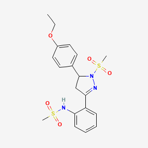 N-{2-[5-(4-ethoxyphenyl)-1-methanesulfonyl-4,5-dihydro-1H-pyrazol-3-yl]phenyl}methanesulfonamide
