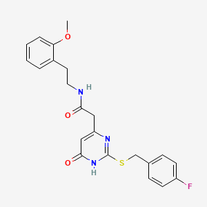 2-(2-((4-fluorobenzyl)thio)-6-oxo-1,6-dihydropyrimidin-4-yl)-N-(2-methoxyphenethyl)acetamide