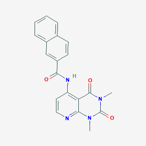 molecular formula C20H16N4O3 B3007305 N-(1,3-dimethyl-2,4-dioxo-1,2,3,4-tetrahydropyrido[2,3-d]pyrimidin-5-yl)-2-naphthamide CAS No. 941910-24-3