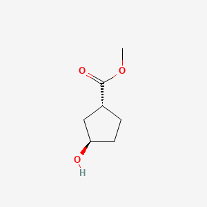 molecular formula C7H12O3 B3007320 Methyl trans-3-hydroxycyclopentane-1-carboxylate CAS No. 1124175-25-2; 79590-84-4