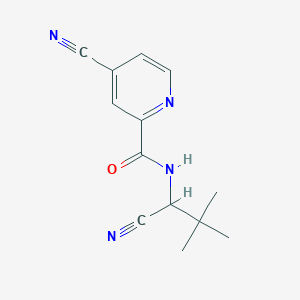 B3007328 4-Cyano-N-(1-cyano-2,2-dimethylpropyl)pyridine-2-carboxamide CAS No. 2248930-27-8
